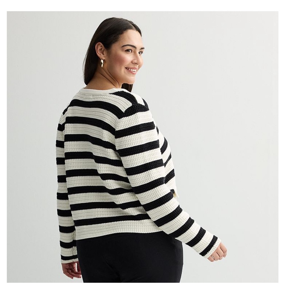 Nine West stripe cardigan - Picture 2 of 6